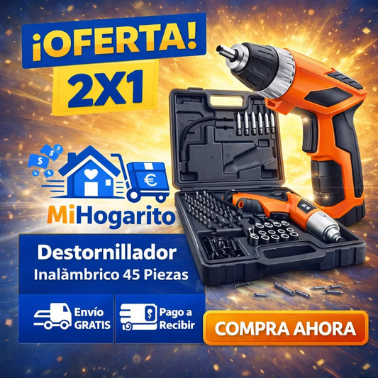Destornillador Inalámbrico 45 en 1 – Potente, preciso y fácil de usar