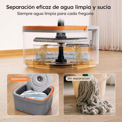 MOPA GIRATORIA CON CUBO + 2 MOPAS DE REPUESTO 🎁 GRATIS 🤩